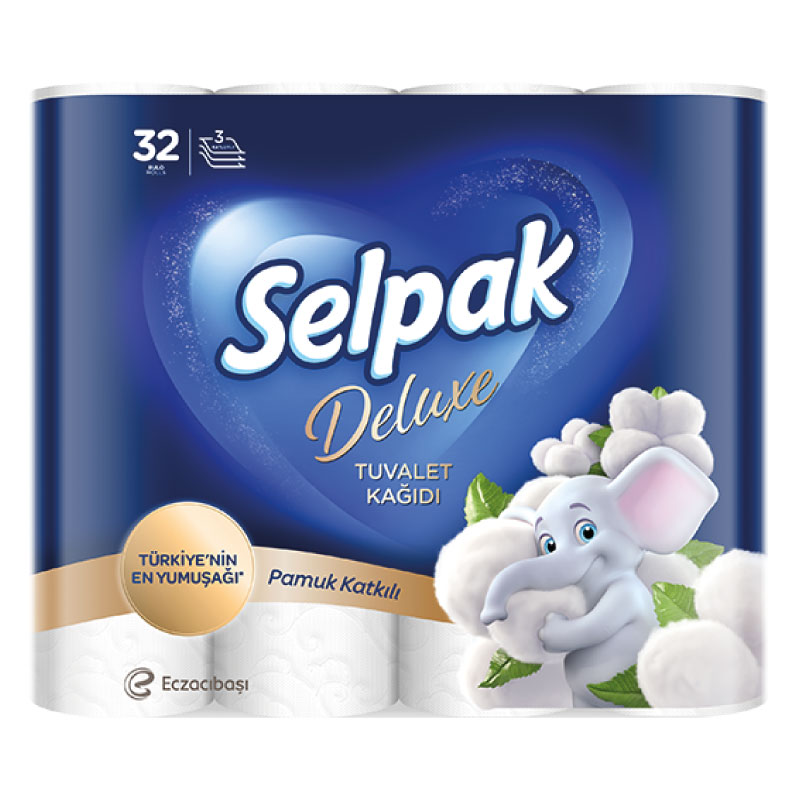 Selpak Deluxe Toilet Paper, 32 Rolls