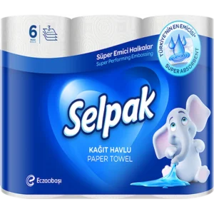 Selpak Kitchen Paper Towels, 6 Rolls